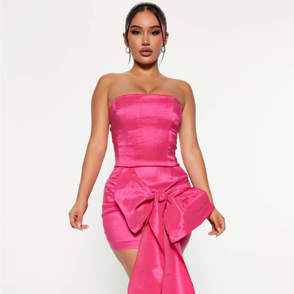 Corset skirt set - pink fashionnova
